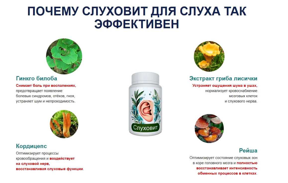 слуховит капсулы для улучшения слуха показания к применению купить в аптеке цена отзывы покупателей
